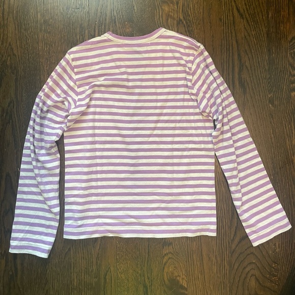 Comme de garçons PLAY top in lavender and white stripe. Size S. - Picture 2 of 2